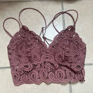 Victoria's Secret Pink Lace Bralette in Mauve